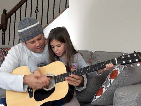 teaching how to strum