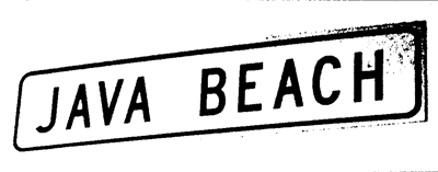 Java Beach Street sign